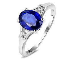 Кольцо, 1 сапфир корунд овал 7х9 мм/2.53 ct., Оливия