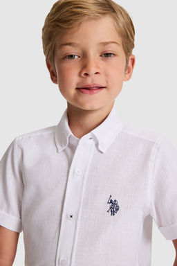 Erkek Гocuk Beyaz KДsa Kollu GГmlek - U.s. polo assn фото 2
