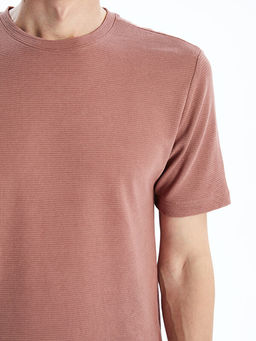 Bisiklet Yaka K?sa Kollu Erkek Dokulu Ti??rt