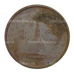 Монета 2 евроцента 2009 года Италия