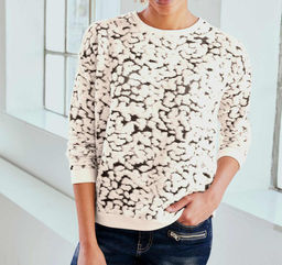 Пуловер, экрю-черный