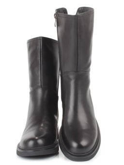 Z4212M BLACK Полусапоги зимние женские (натуральная кожа, натуральный мех) - Фабричный китай фото 10