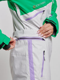 Горнолыжный комбинезон женский зимний зеленого цвета 2326Z - Mtforce фото 16