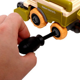 Конструктор винтовой Комбайн с прицепом, с отвёрткой - Simaland фото 5