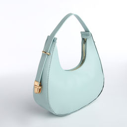 Сумка женская багет на молнии, цвет голубой - Simaland фото 5