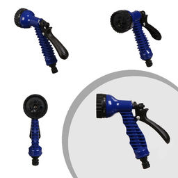 Шланг поливочный растягивающийся от 7.5 до 22.5 м, латекс, быстросъёмный, с поливочным пистолетом и штуцером, Greengo