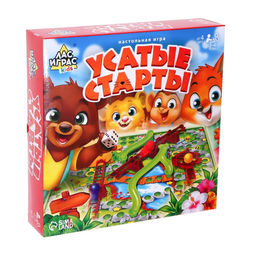 Настольная игра-бродилка Усатые старты, 3D-поле - Лас играс kids фото 4