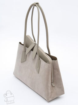 Сумка женская кожаная 6005L l.gray Polina&Eiterou