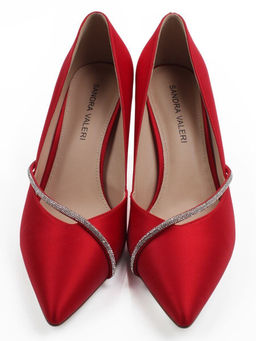 06-S3-7184 RED Туфли женские "Лодочки" (текстиль)