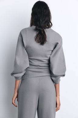 FITTED INTERLOCK SWEATSHIRT - Zara фото 11