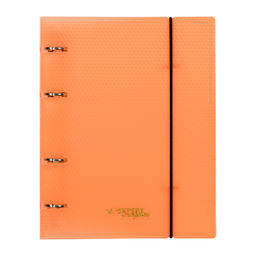Expert Complete PRISMA NEON Папка-обложка для сменного тетрадного блока на 4 кольцах A5+ 700 мкм 20 мм эффект 3D 1 шт. d - 20 мм оранжевый EC21140012