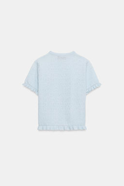 CHAQUETA PUNTO ESTRUCTURA VOLANTES / Azul claro - Zara фото 8