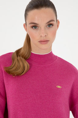 Женский свитер с высоким воротником цвета фуксии Неожиданная скидка в корзине - U.s. polo assn фото 2