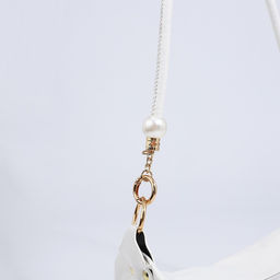 Сумка-багет на молнии, цвет белый - Simaland фото 4