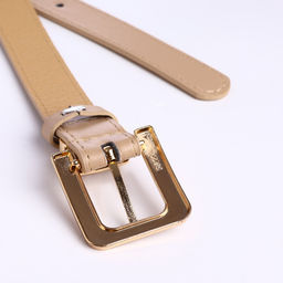 Ремень женский 110×2.3 см, с классической пряжкой в ремня, бежевый