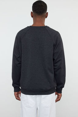TRENDYOL MAN Siyah Regular Fit Ici Polar/S?cak Tutan Sweatshirt TMNAW23SW00190 - Trendyolmilla фото 5