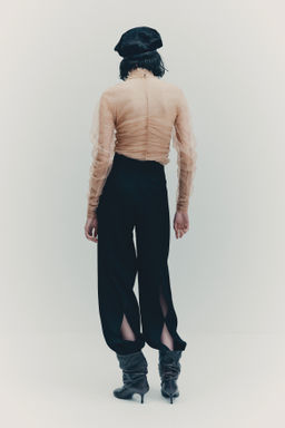 Top de malla con detalles bordados - H&m фото 6