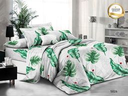 Постельное белье - Полисатин Листва 5026 2-спальный с Евро простыней (молния) - Luteks фото 2