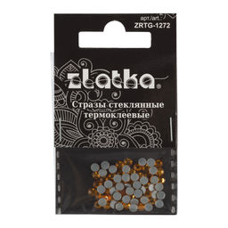 Страз клеевой Zlatka ZRTG-1272 SS12 цветные 3.2 мм стекло 5 x 72 шт в пакете с картонным еврослотом №15 яр.жёлтый (Topaz)
