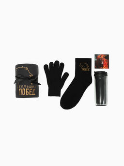 Подарочный набор новогодний Больших побед, плед, перчатки и аксессуары