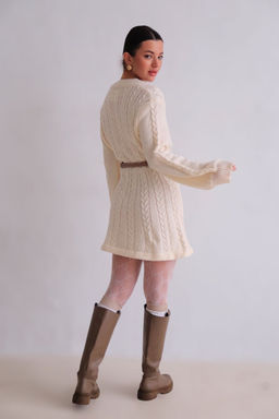 Martichelli Платье вязаное с косами айвори  фото 3