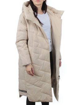 3066 BEIGE Пуховик зимний женский (80% пух, 20% перо)