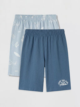 Bask?l? Erkek ?ocuk Pijama ?ort 2li