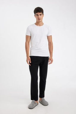 Regular Fit Beli Bagc?kl? Duz Paca Cepli Pijama Alt?
