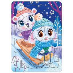 Набор пазлов в рамке Новогодние радости, 35, 42, 54 детали - Puzzle time фото 3