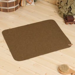 Набор для бани: шапка и коврик Хозяинъ зеленый - Добропаровъ фото 2