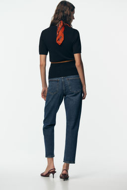 SHORT SLEEVE BELTED CARDIGAN