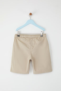 Ekru Erkek Cocuk %100 Pamuk Cep Detayl? Lastikli Dokuma Sort & Bermuda TKDSS25SR00027 - Trendyolmilla фото 3