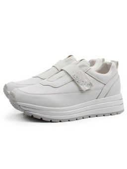 03-A1012-9A WHITE Кроссовки женские (натуральная кожа)
