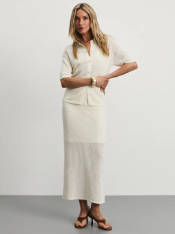 Вязаный кардиган на пуговицах из вискозы / Zarina  фото 2