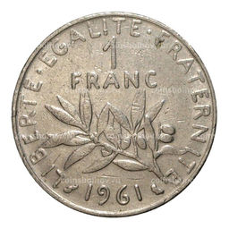 Монета 1 франк 1961 года Франция