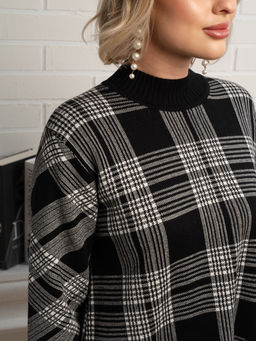 Платье Добринка (черно-белое) П15106-18М