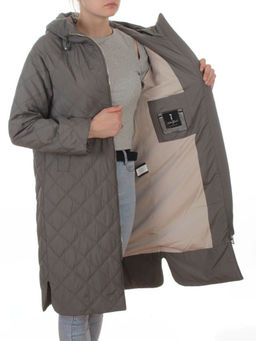 9610 GRAY/GREEN Куртка стеганная демисезонная женская (100 гр. холлофайбер) - Fashion фото 7