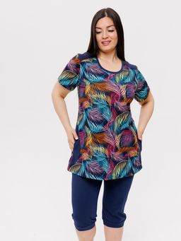 Костюм женский К-223 (кулирка) Темно-синяя - Elenatex фото 7