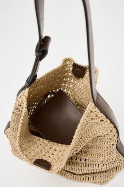 RAFFIA-EFFECT BUCKET BAG - Zara фото 5