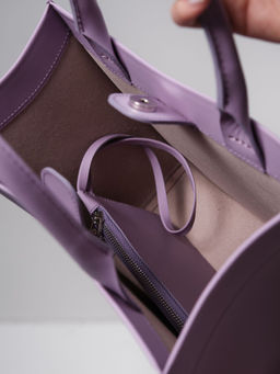 Сумка кожаная Azaro 30586 фиолетовая лаванда