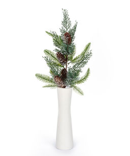 Blumentag VDD-99 Веточка декоративная заснеженная с шишками 6 х 1 шт. 54 см 01  фото 4