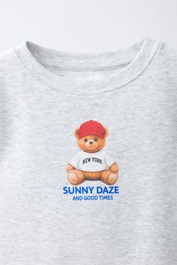 CAMISETA ESTAMPADO ANIMAL / Gris vigor?