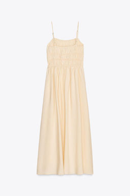 FLOWING MIDI DRESS WITH ELASTICATED DETAIL - Zara фото 6
