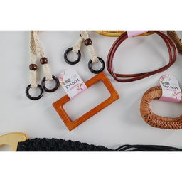 Ручки для сумки деревянные, 15×8 см, 2 шт., светло-коричневые