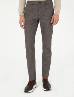 Kahverengi Slim Fit Kanvas Pantolon