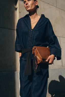 DENIM EFFECT BUTTON-UP SHIRT - Zara фото 2