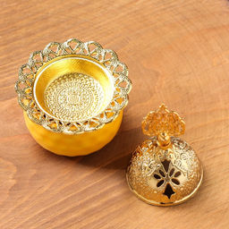 Курильница для благовоний порошковых и конусов TAKE IT EASY «Мешочек», жёлтый, 10.5×6.9 см