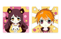 ФРЕЯ PNBM-016 Набор для раскрашивания по номерам (на магните) 9 х 9 см Милые анимешки