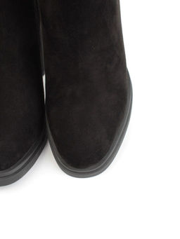 02-FN935-2M BLACK Сапоги зимние женские (натуральная замша, байка, натуральный мех)