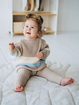 Костюм вязаный "Тофу/Нюд" 0+